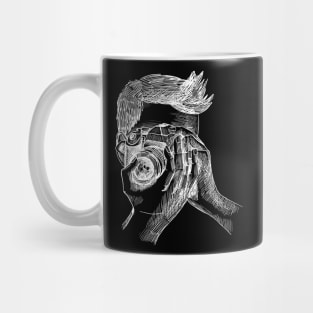 Photographer sketch in white Mug